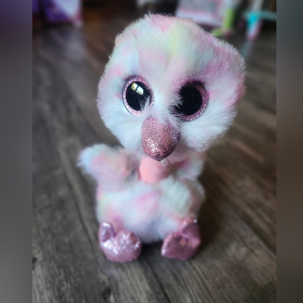 TY Beanie Baby Flamingo Avery Plush Stuffed Animal